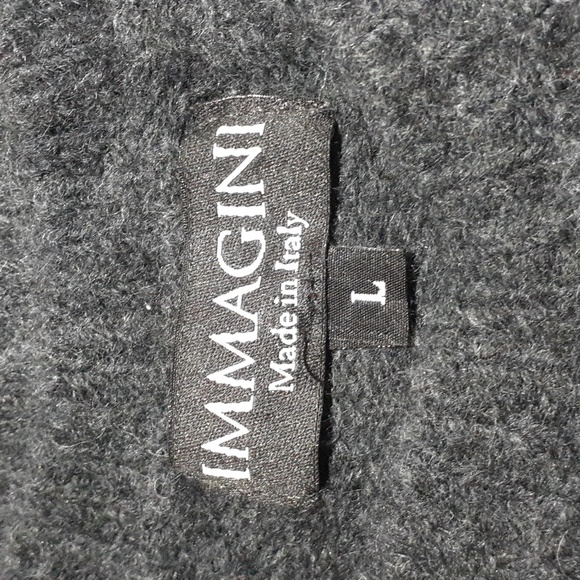 Immigini Women's FairIsle Wool Modal Blend Sweater Gray Made in Italy Size Large - Picture 4 of 5